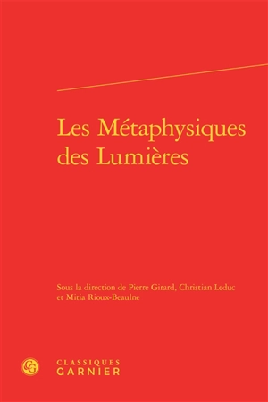 Les métaphysiques des Lumières