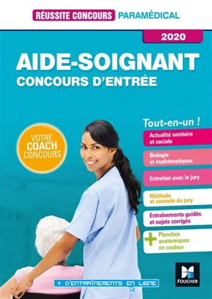 Aide-soignant : concours d'entrée 2020 : tout-en-un ! - Jackie Pillard