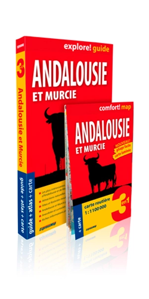 Andalousie et Murcie : 3 en 1 : guide + atlas + carte - Piotr Jablonski