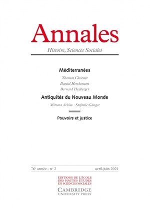 Annales, n° 2 (2021). Méditerranées