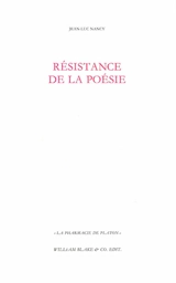 Résistance de la poésie - Jean-Luc Nancy