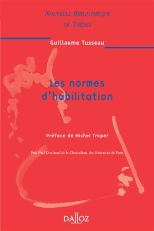 Les normes d'habilitation - Guillaume Tusseau