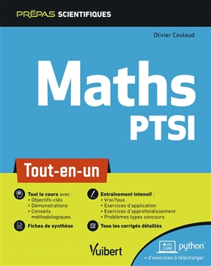 Maths PTSI : tout-en-un - Olivier Coulaud