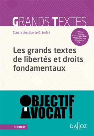 Les grands textes de libertés et droits fondamentaux : 2019