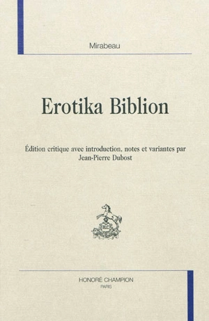 Erotika biblion - Honoré-Gabriel Riquetti comte de Mirabeau