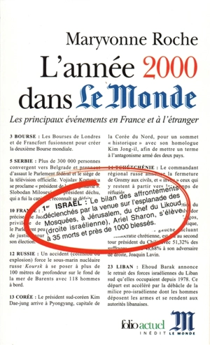 L'année 2000 dans Le Monde : les principaux événements en France et à l'étranger - Le Monde (périodique)