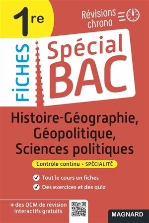 Histoire géographie, géopolitique, sciences politiques 1re : révisions chrono : contrôle continu, spécialité - Nicolas Verlaque