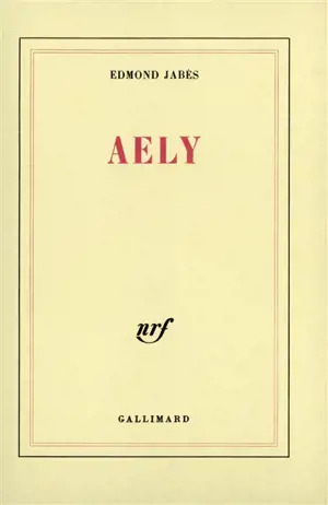 Aely - Edmond Jabès