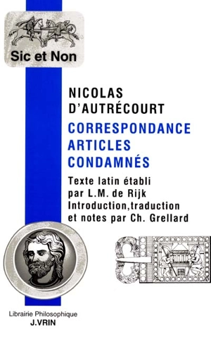 Correspondance, articles condamnés - Nicolas d'Autrécourt
