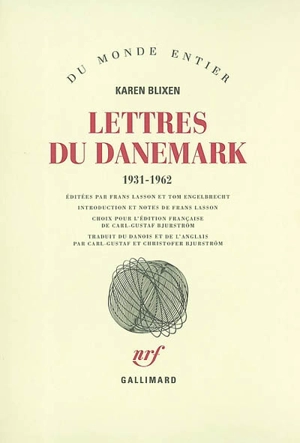 Lettres du Danemark, 1931-1962 - Karen Blixen