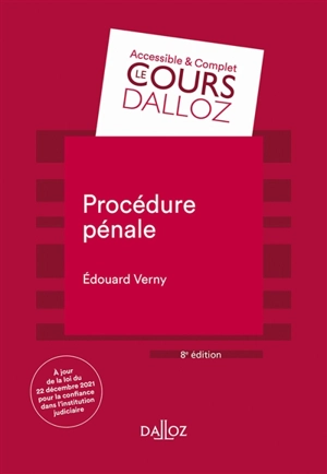 Procédure pénale - Edouard Verny