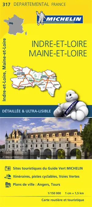 CARTE DEPARTEMENTALE INDRE-ET-LOIRE, MAINE-ET-LOIRE - Collectif