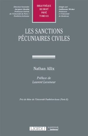 Les sanctions pécuniaires civiles - Nathan Allix
