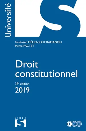 Droit constitutionnel 2019 - Pierre Pactet