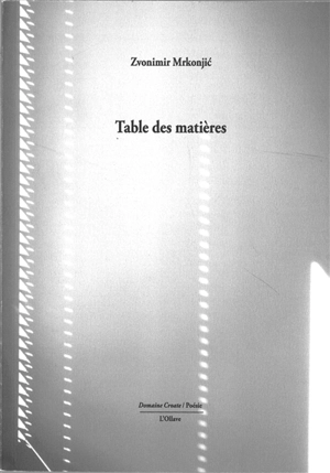 Table des matières - Zvonimir Mrkonjic