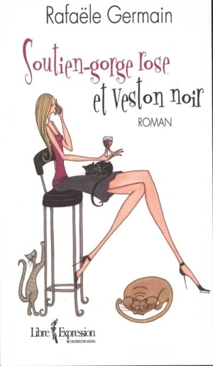 Soutien-gorge rose et veston noir - Rafaële Germain