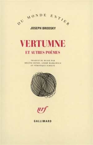 Vertumne : et autres poèmes - Joseph Brodsky