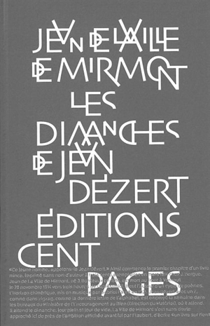 Les dimanches de Jean Dézert - Jean de La Ville de Mirmont