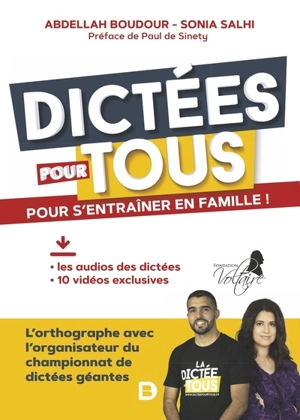 Dictées pour tous : pour s'entraîner en famille ! - Abdellah Boudour