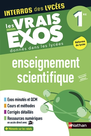 Enseignement scientifique 1re : les vrais exos donnés dans les lycées : réforme du lycée - Damien Imbert