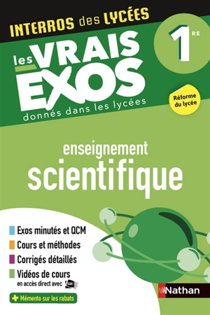 Enseignement scientifique 1re : les vrais exos donnés dans les lycées : réforme du lycée - Nathalie Rozé