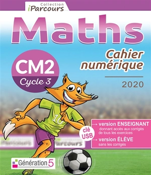 Cahier numérique : maths CM2, cycle 3 : clé USB - Katia Hache