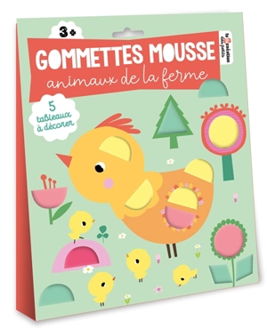 Gommettes mousse : animaux de la ferme : 5 tableaux à décorer - Sarah Andreaccio