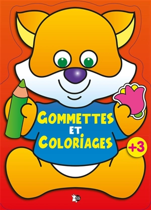 Gommettes et coloriages : renard roux : + 3 - Jordi Busquets