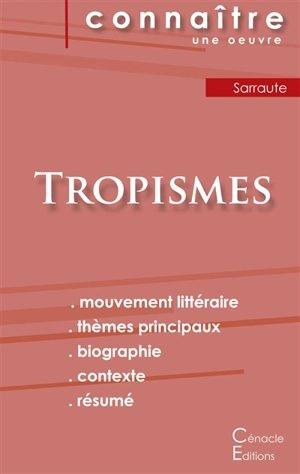 Fiche de lecture Tropismes de Nathalie Sarraute (Analyse littéraire de référence et résumé complet) - Nathalie Sarraute