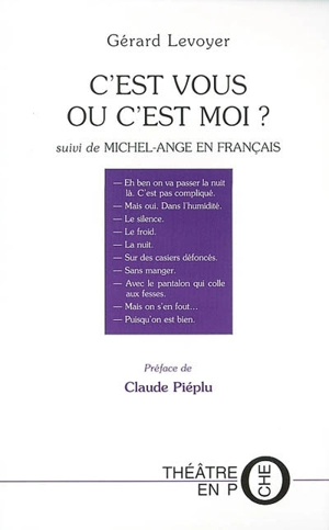 C'est vous ou c'est moi. Michel-Ange en français - Gérard Levoyer