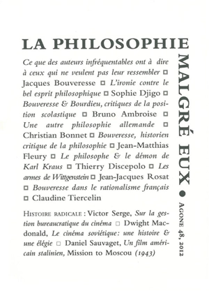 Agone, n° 48. La philosophie malgré eux