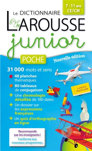 Dictionnaire Larousse junior poche, 7-11 ans, CE-CM