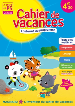 Cahier de vacances j'entre en PS, 2-3 ans : toutes les matières : conforme au programme - Aurélie Viollier-Perrot