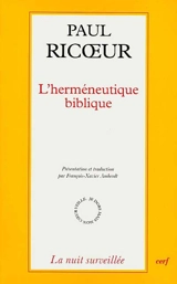 L'herméneutique biblique - Paul Ricoeur