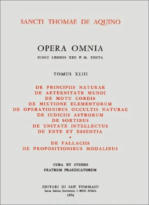 Opuscula. Vol. 4 - Thomas d'Aquin