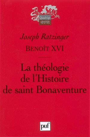 La théologie de l'histoire de saint Bonaventure - Benoît 16