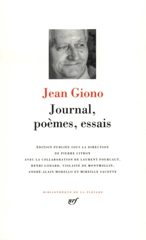Journal, poèmes, essais - Jean Giono
