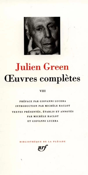 Oeuvres complètes. Vol. 8 - Julien Green