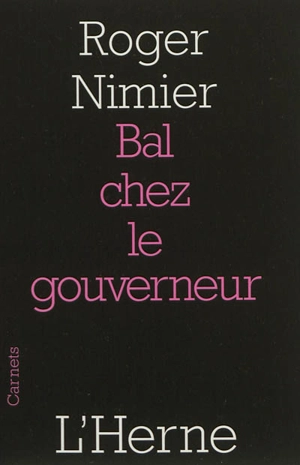 Bal chez le gouverneur - Roger Nimier