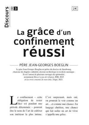 La grâce d'un confinement réussi - Jean-Georges Boeglin