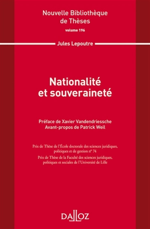 Nationalité et souveraineté - Jules Lepoutre