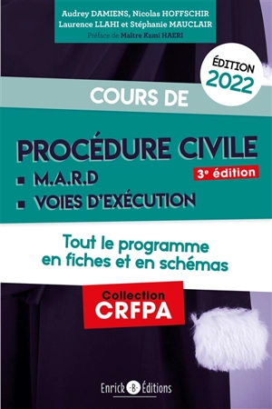 Cours de procédure civile 2022 : MARD, voies d'exécution : tout le programme en fiches et en schémas