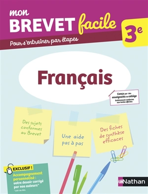 Mon brevet facile, 3e : français - Thomas Bouhours