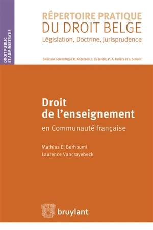 Droit de l'enseignement en Communauté française - Mathias El Berhoumi