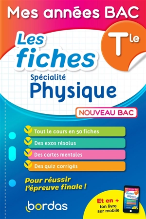 Spécialité physique terminale : les fiches : nouveau bac - David Dubus