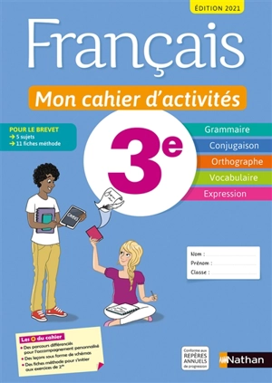 Français 3e : mon cahier d'activités - Pierre-Alain Chiffre