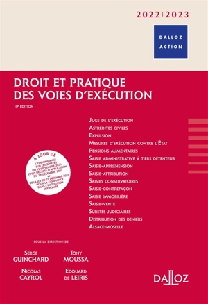 Droit et pratique des voies d'exécution : 2022-2023