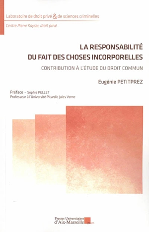 La responsabilité du fait des choses incorporelles : contribution à l'étude du droit commun - Eugénie Petitprez