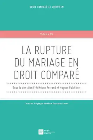 La rupture du mariage en droit comparé