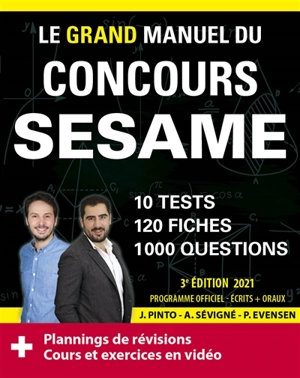 Le grand manuel du concours Sésame : 10 tests, 120 fiches, 120 vidéos de cours, 1.000 questions : nouveau programme officiel - Joachim Pinto